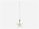 Glaskugle hanging star hvid 12 cm fra house Doctor - Tinashjem